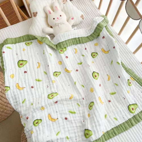 Customize muslin infant receiving blanket Gauze blanket factory Cotton muslin baby blanket manufacture in China clothingfactoryx.com15