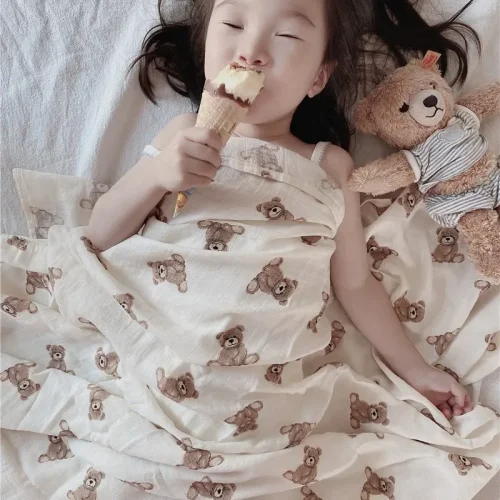 Customize muslin infant receiving blanket Gauze blanket factory Cotton muslin baby blanket manufacture in China clothingfactoryx.com16